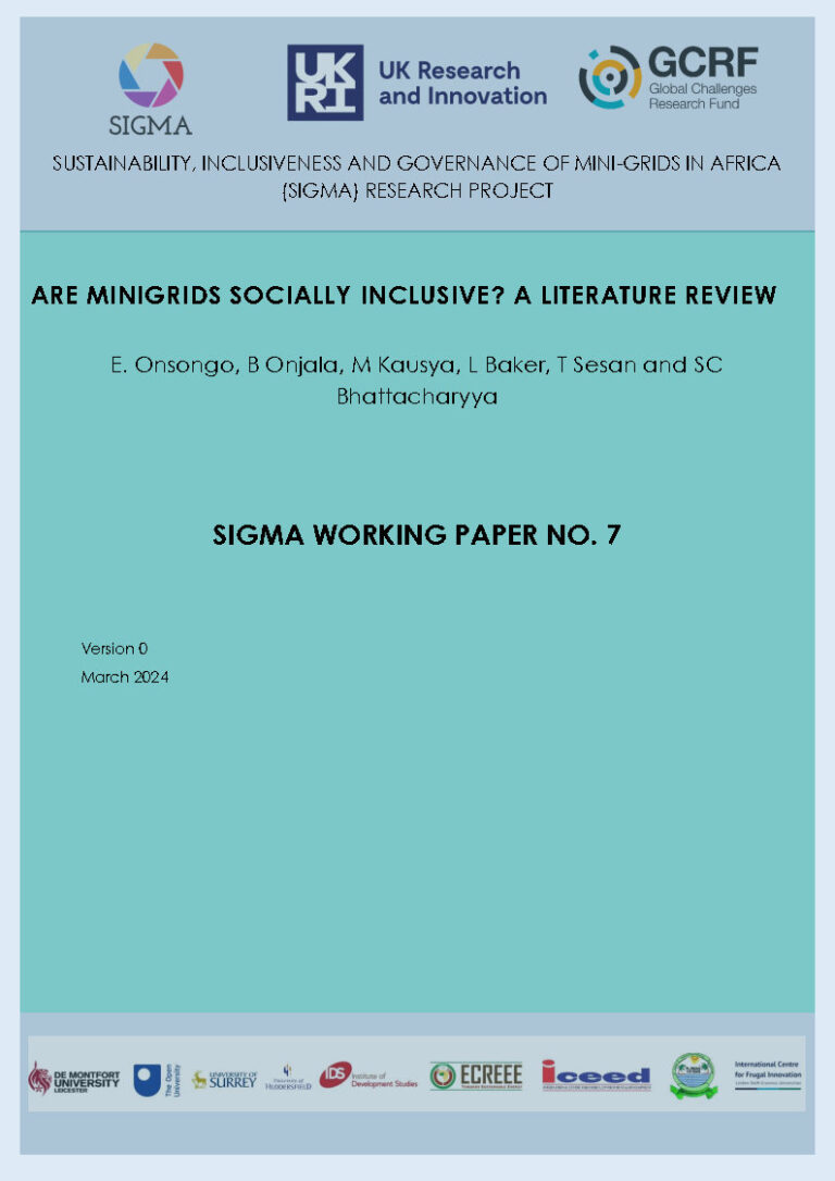 Are MiniGrids Socially Inclusive? A Literature Review