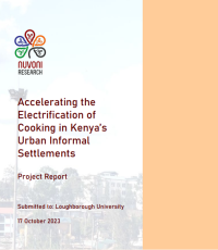 Accelerating the Electrification of Cooking in Kenya’s Urban Informal Settlements