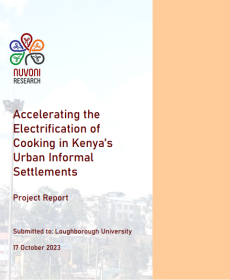 Accelerating the Electrification of Cooking in Kenya’s Urban Informal Settlements
